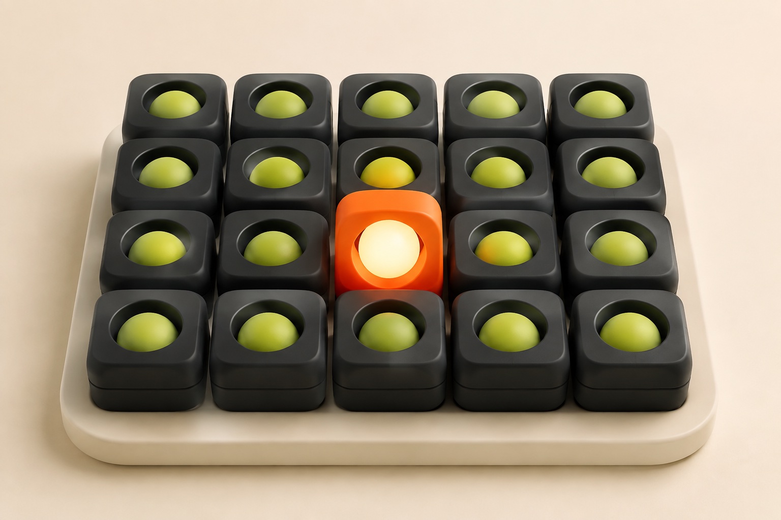 A distinctive brand standing out among similar digital experiences.
